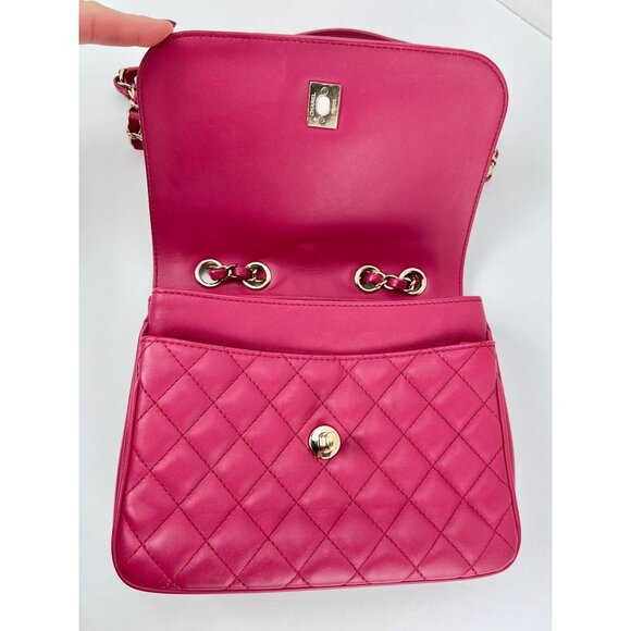 Chanel Lambskin Quilted Lovely Day Medium Pink Flap Crossbody Bag - Picture 9 of 16